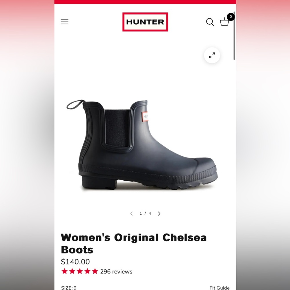 Hunter Chelsea Short Navy Rain Boots